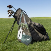 Serviette De Golf Paysage urbain (Vert)