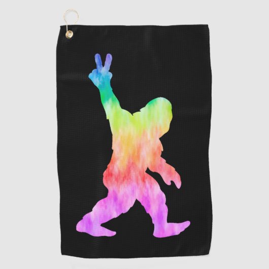 Serviette De Golf Peace Love Bigfoot (Devant)