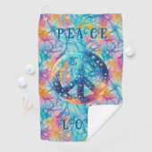 Serviette De Golf Peace Love Tie-Dye (En situation)