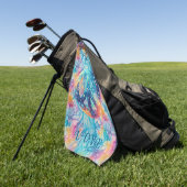 Serviette De Golf Peace Love Tie-Dye (Vert)