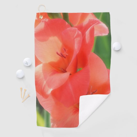 Serviette De Golf Peach Gladiolas (En situation)