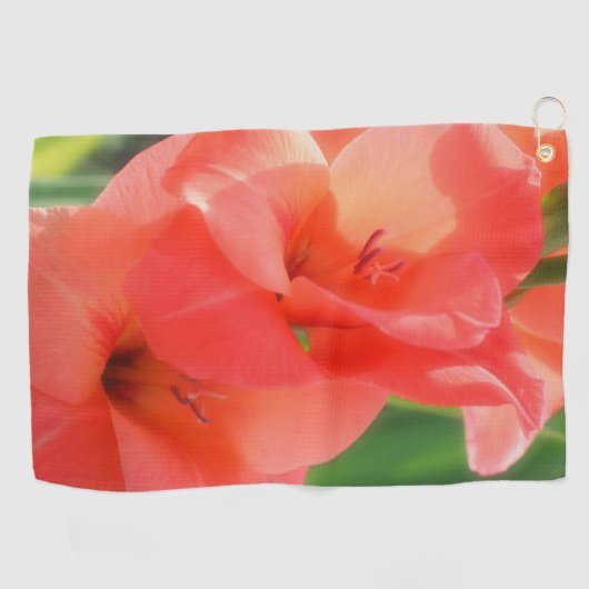 Serviette De Golf Peach Gladiolas (Horizontal)