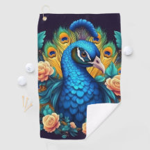 Peacock Avec Roses Peach