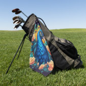 Serviette De Golf Peacock Avec Roses Peach (Vert)