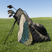 Serviette De Golf Peacock Fine Art Bird Nouveau (Vert)