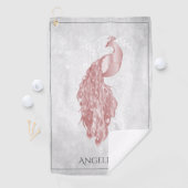 Serviette de golf Peacock rose Elegant (En situation)