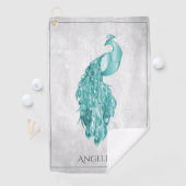 Serviette de golf Peacock turquoise (En situation)