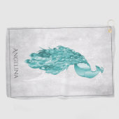 Serviette de golf Peacock turquoise (Horizontal)