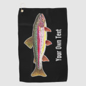 Serviette De Golf Pêche à la mouche à la truite arc-en-ciel unique (Devant)
