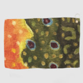 Serviette De Golf Pêche à l'omble de fontaine Cool (Horizontal)