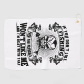 Serviette De Golf Pêche amusante (Horizontal)