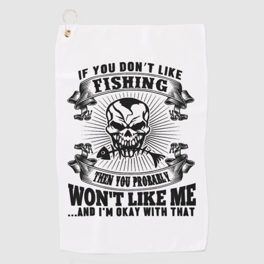 Serviette De Golf Pêche amusante (Devant)