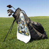 Serviette De Golf Pêche, Cerf, Chasse au Canard (Vert)