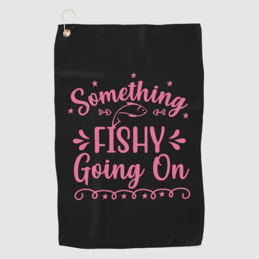 Serviette De Golf Pêche Est Quelque Chose De Poisson Qui Se Déroule (Devant)
