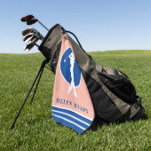 Serviette De Golf Pêche et Dames bleues (Vert)