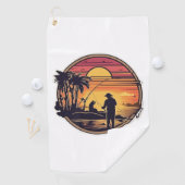 Serviette De Golf Pêche Retro Pêche (En situation)