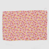 Serviette De Golf Pêcher Floral Ditsy (Horizontal)