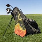 Serviette De Golf Pêcheur de truites broyées sur mesure (Vert)