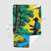 Serviette De Golf Pêcheur sur la rive (En situation)