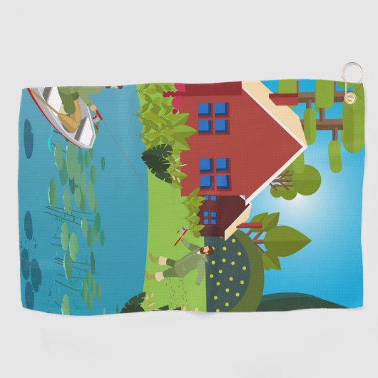 Serviette De Golf Pêcheurs (Horizontal)