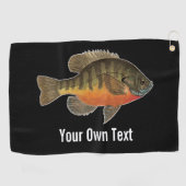 Serviette De Golf Pêcheuse de l'espèce Bluegill Bream (Horizontal)