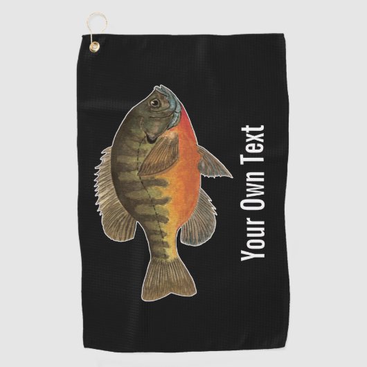 Serviette De Golf Pêcheuse de l'espèce Bluegill Bream (Devant)