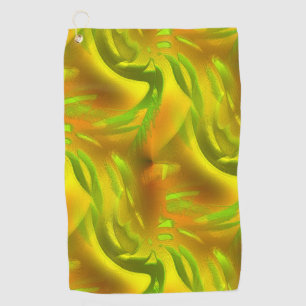 Serviette De Golf Peel vert orange numérique sur texture rugueuse ja