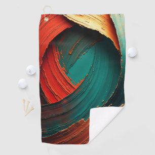 Serviette De Golf Peinture Abstraite à l'Huile Impasto Épais