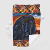 Serviette De Golf Peinture artistique afghane Hound Kokopelli (En situation)