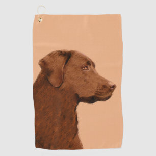 Serviette De Golf Peinture au chocolat de Labrador Retriever - Dog A