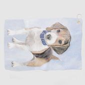 Serviette De Golf Peinture beagle - Cute Original Chien Art (Horizontal)