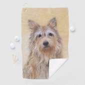 Serviette De Golf Peinture Berger Picard - Joli art original chien (En situation)