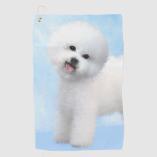 Serviette De Golf Peinture Bichon Frise - Cute Original Chien Art