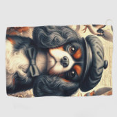 Serviette De Golf Peinture Cavalier King Charles Spaniel (Horizontal)