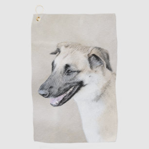 Serviette De Golf Peinture Chinook (Oreilles Tombantes) - Art Canin