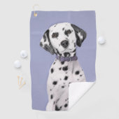 Serviette De Golf Peinture Dalmatienne - Cute Original Chien Art (En situation)