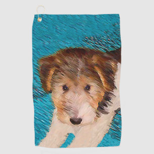 Serviette De Golf Peinture de chiots de la Fox Terrier - Art origina