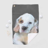 Serviette De Golf Peinture de Clumber Spaniel - Art original de chie (En situation)