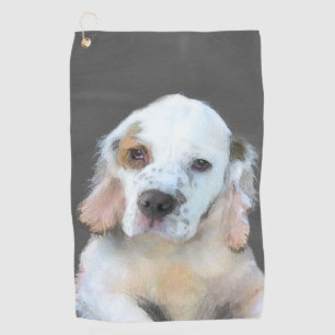 Serviette De Golf Peinture de Clumber Spaniel - Art original de chie