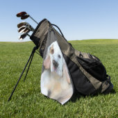 Serviette De Golf Peinture de Clumber Spaniel - Art original de chie (Vert)
