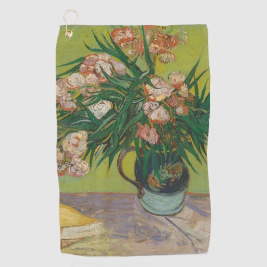 Serviette De Golf peinture de fleur d'oléandre de Vincent Van Gogh (Devant)