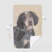 Serviette De Golf Peinture de linge bluetick - mignon chien original (En situation)