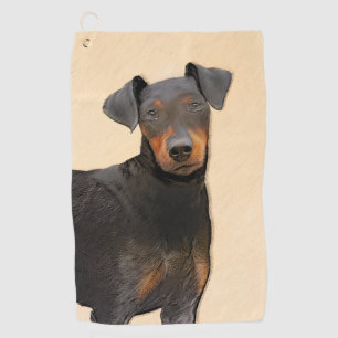 Serviette De Golf Peinture de Manchester Terrier Art Animalier Origi