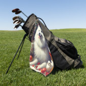 Serviette De Golf Peinture Eskimo vintage-américaine (Vert)