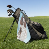 Serviette De Golf Peinture espagnole Springer anglaise Peinture orig (Vert)