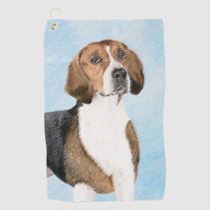 Serviette De Golf Peinture Foxhound en anglais - Joli art original c