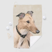 Serviette De Golf Peinture Greyhound - Cute Original Chien Art (En situation)