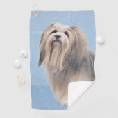 Serviette De Golf Peinture Havanaise (Argent) - Cute Original Chien  (En situation)