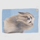 Serviette De Golf Peinture Havanaise (Argent) - Cute Original Chien  (Horizontal)