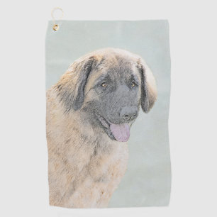 Serviette De Golf Peinture Leonberger - Joli art original chien
